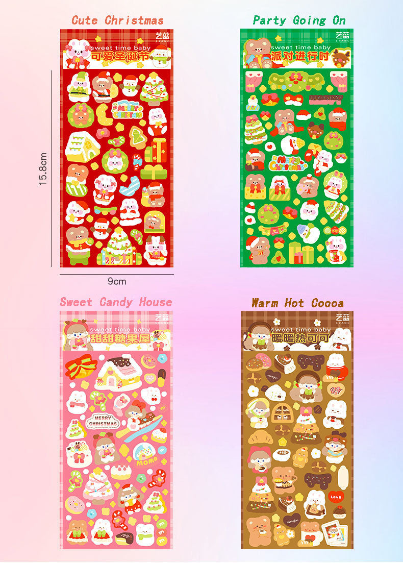 Cute Christmas Sticker Cute Photo Decoration Sticker Hand Account Key Chain Christmas DIY Material
