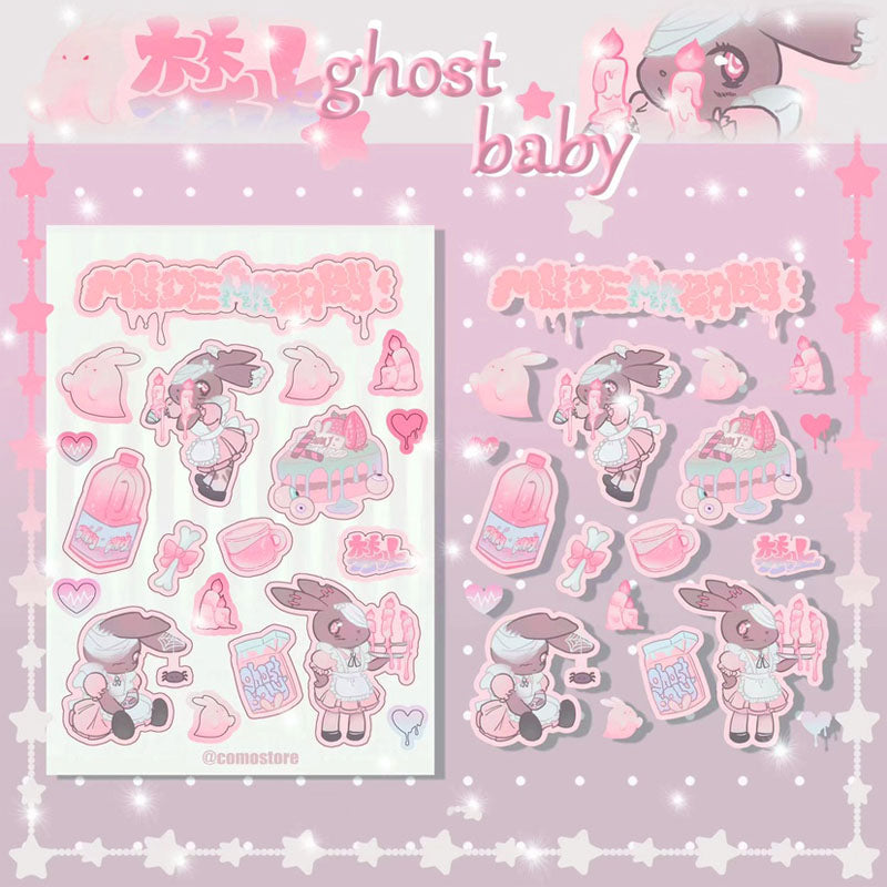 Character Gouka Sweet Asian Style Series Stickers Small Card DIY Hand Account Phone Case Sticker