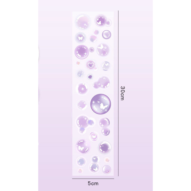 Laser Dream Bubble Sticker Glue Dot hand Account DIY Decoration Material Sticker Girl Heart Bubble Sticker