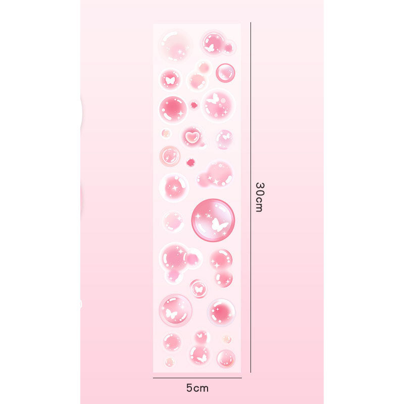 Laser Dream Bubble Sticker Glue Dot hand Account DIY Decoration Material Sticker Girl Heart Bubble Sticker