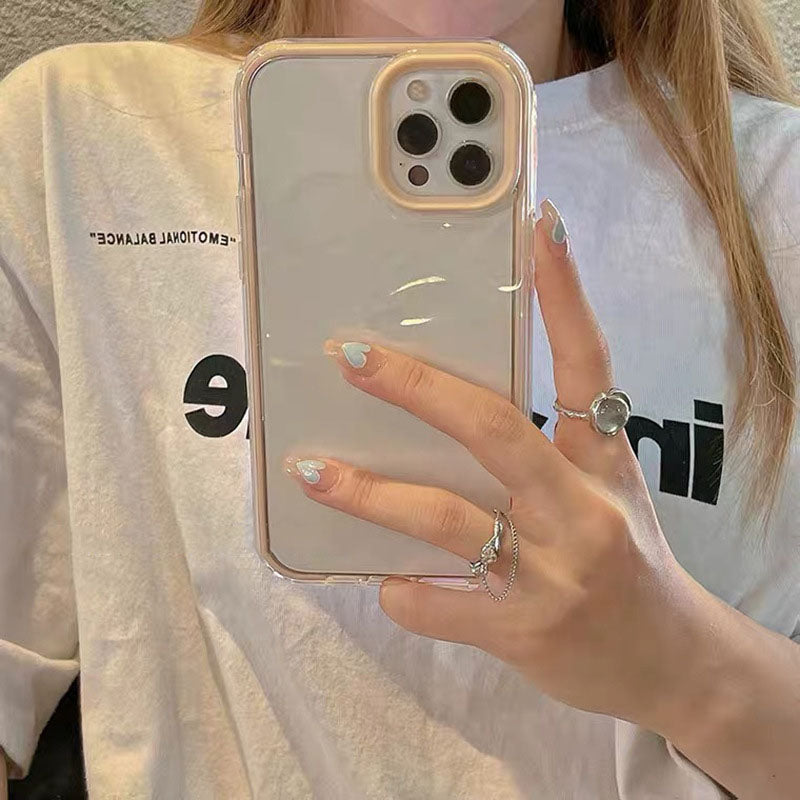 Simple Color CYontrast Color Border Suitable For iPhone12ProMax Apple 11 P hone Case XS Transparent 8Plus