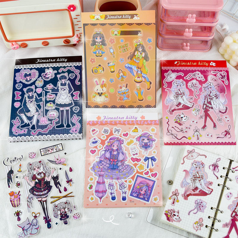Variety of Characters Stickers Hand Account Decoration Material DIY Phone Case Key Chain Small Card Stickers Animation