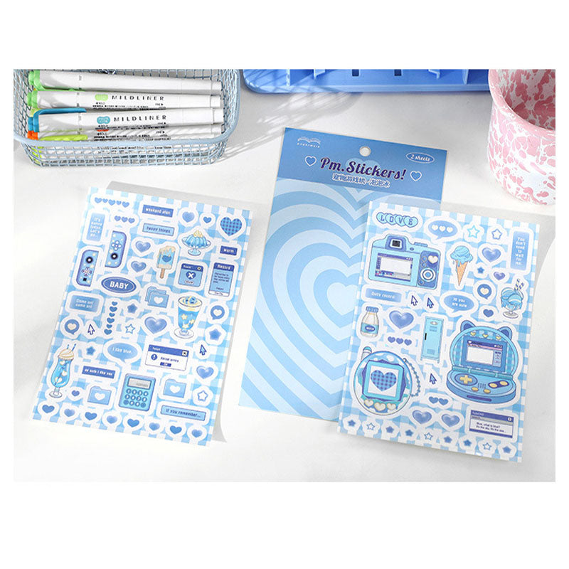 PaperMore Sticker Pet Game Machine Series Cute Comic Style DIY Hand Account Material 2pcs 4 Types