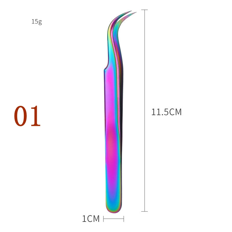 Multipurpose Laser Tweezers Color Titanium Stainless steel Tweezers DIY Sticker Makeup Tools