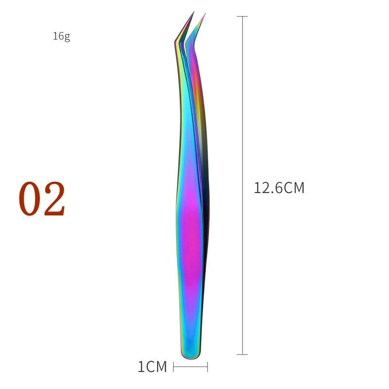 Multipurpose Laser Tweezers Color Titanium Stainless steel Tweezers DIY Sticker Makeup Tools