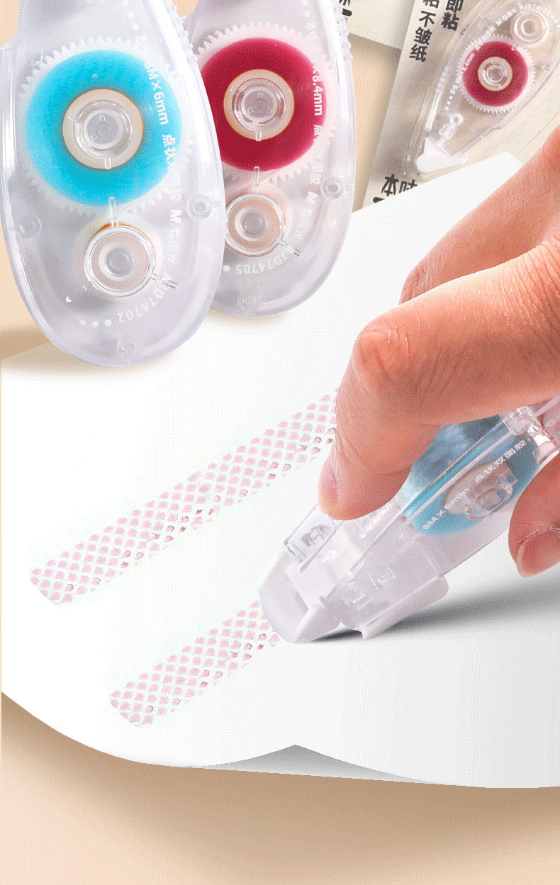 Modify Belt-Type Double-Sided Adhesive Large-Capacity Sticker Tape Hand Account Material Creative Dot-Shaped Double-Sided Adhesiveg