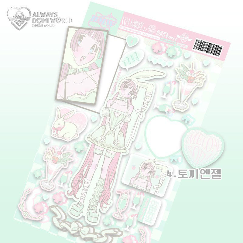 DOMI WORLD Angel Series Sweet Asian Style Cute Stickers Hand Account Phone Case DIY Waterproof Stickers
