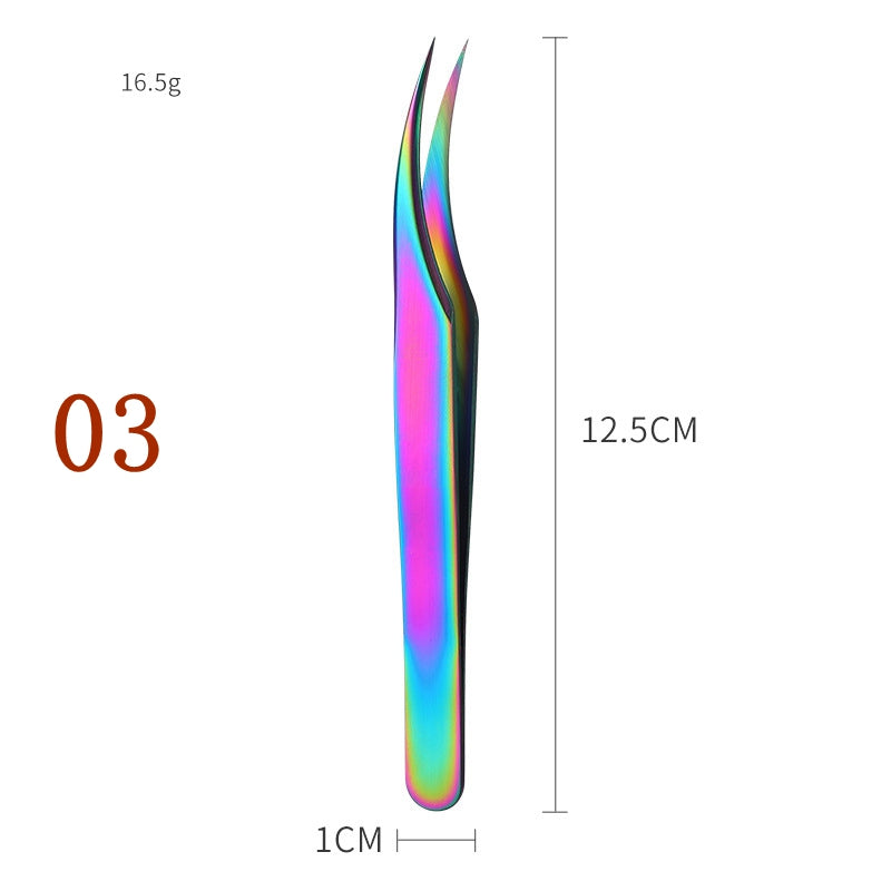 Multipurpose Laser Tweezers Color Titanium Stainless steel Tweezers DIY Sticker Makeup Tools