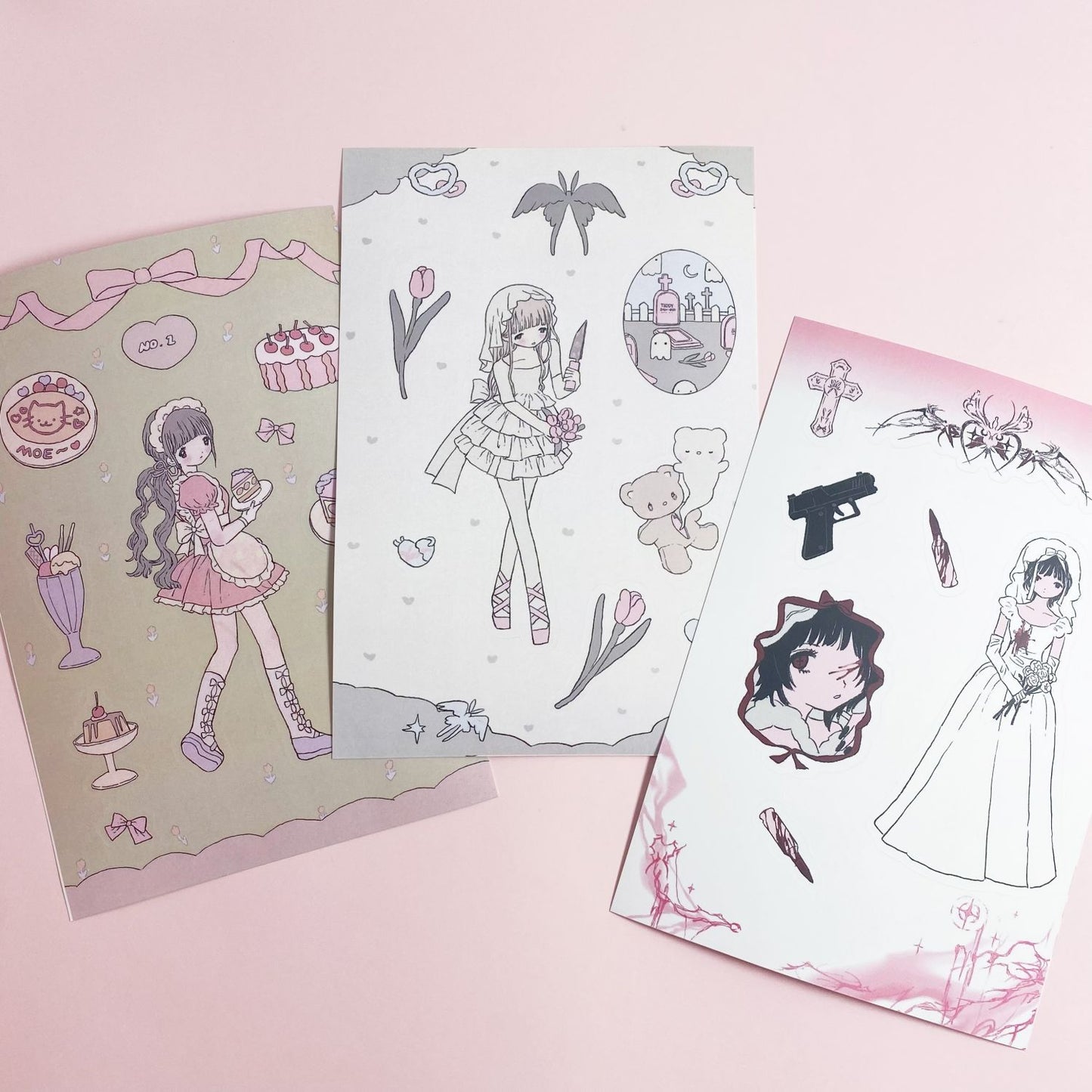 Milky Hearts Sticker Book Stickers Cartoon Cute Journal Decoration DIY Keychain Plate Hand Account Phone Case Sticker