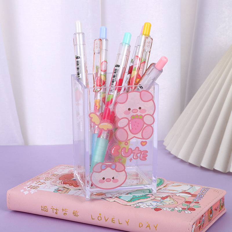 Cute Animal Set PET Transparent Cartoon Cute Pet Phone Case Decorative Sticker Diy Hand Account Sticker