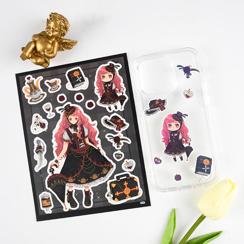 DIY Daily and Prom Character Laser Stickers Hand account Phone Case Stickers