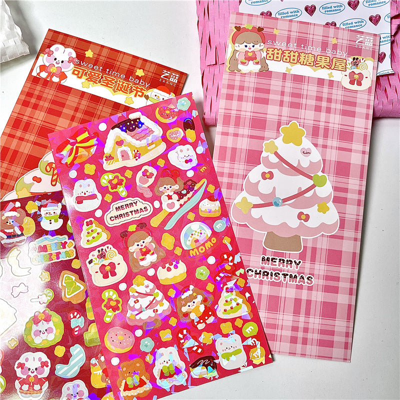 Cute Christmas Sticker Cute Photo Decoration Sticker Hand Account Key Chain Christmas DIY Material