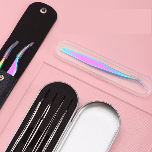 Multipurpose Laser Tweezers Color Titanium Stainless steel Tweezers DIY Sticker Makeup Tools