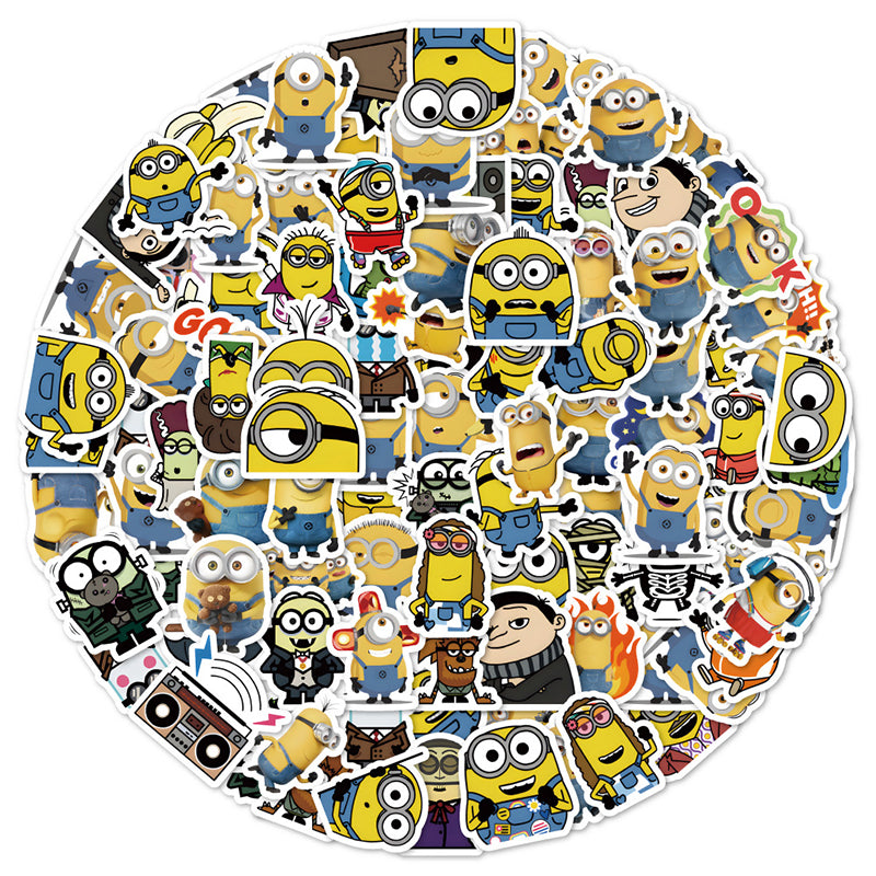 60PCS Minions Stickers Cartoon Despicable Me Stickers Waterproof DIY Stickers