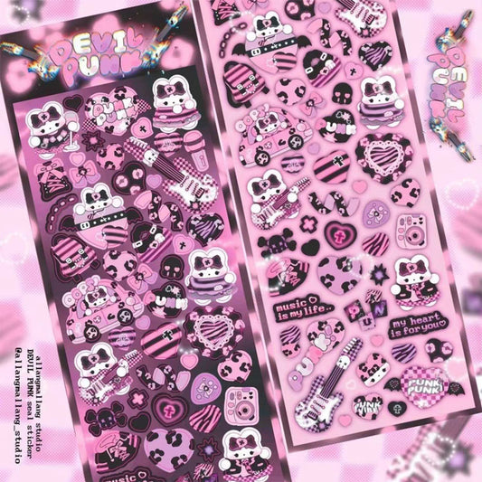 Excellent Cartoon Laser Stickers Sparkling Cute Decorative Stickers Diy Hand Account Decoration phone Case Material Stickers