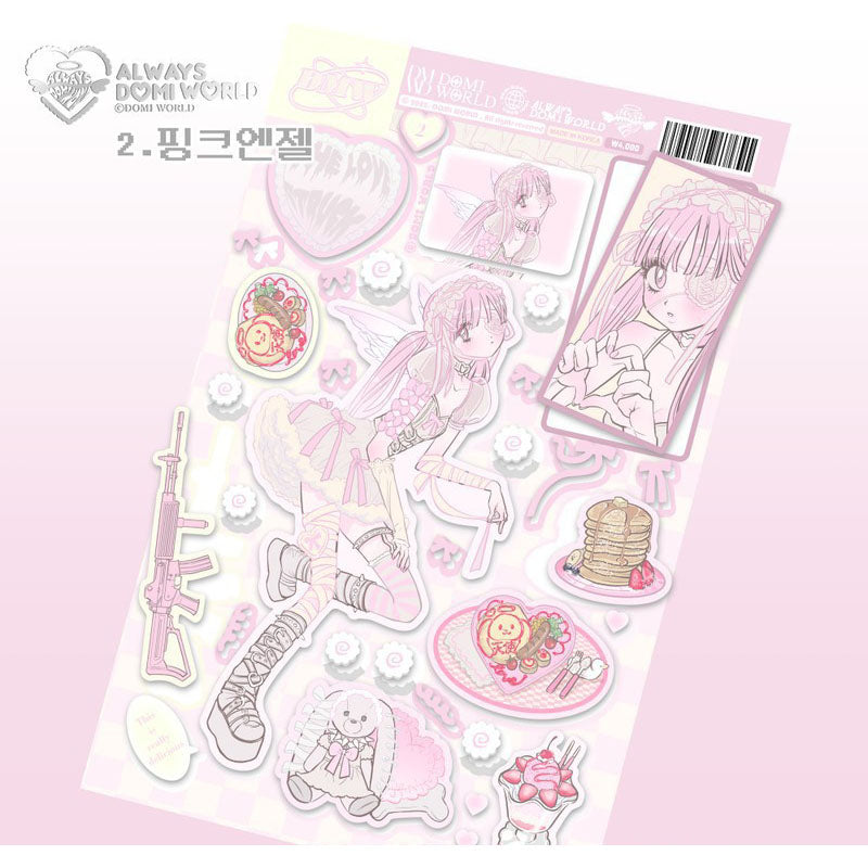 DOMI WORLD Angel Series Sweet Asian Style Cute Stickers Hand Account Phone Case DIY Waterproof Stickers