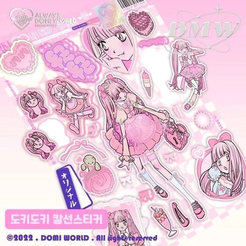 Domi Girl Sticker Dessert Devil Angel Decoration Sticker Phone Case Back Card Sticker Diy Sweet Asia