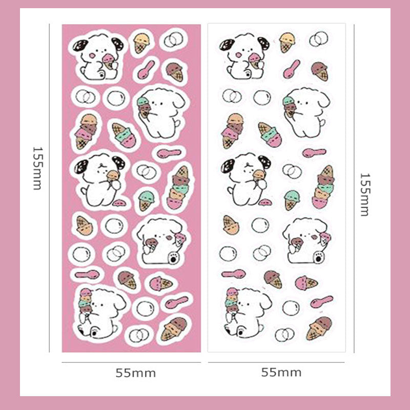 Cute Cartoon PomPom Purin Stickers Laser DIY Decorative Small Stickers Waterproof Goo Card Stickers
