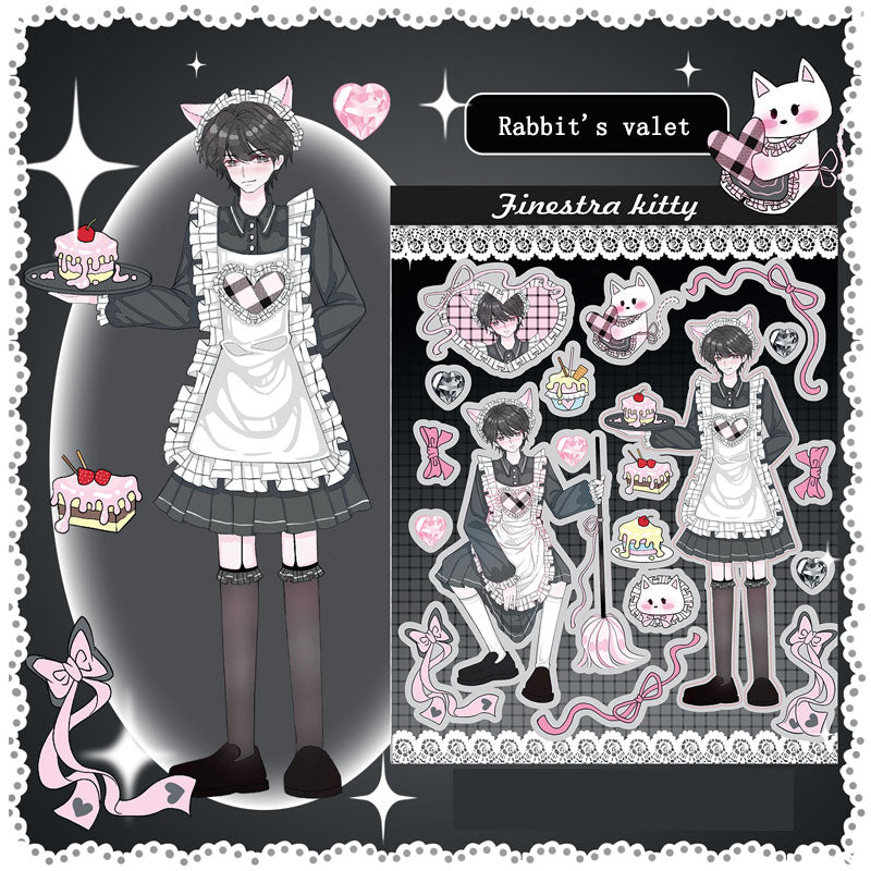 Variety of Characters Stickers Hand Account Decoration Material DIY Phone Case Key Chain Small Card Stickers Animation