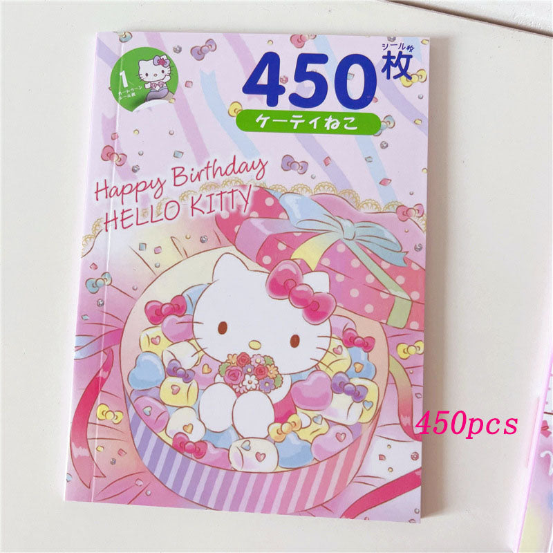 Cutting Sanrio Stickers Book Goo Card Cartoon Cute Stickers Kuromi Melody Hand Account Decoration
