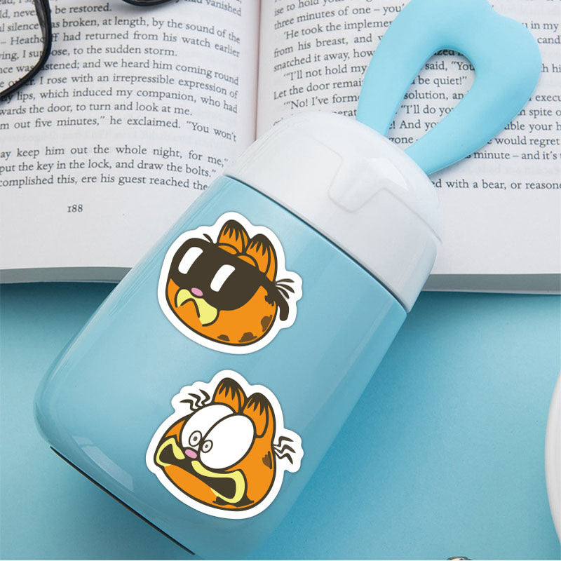 40pcs Garfield Cute Cartoon Stationery Mobile Phone Case Water Cup Waterproof Decorative Stickers Hand Account Mobile Phone Case Stickers