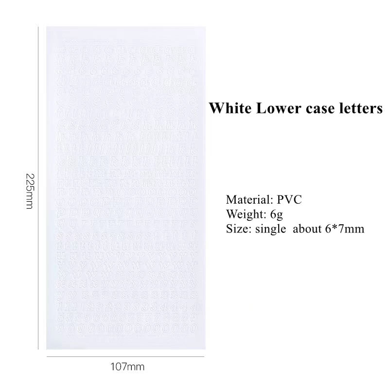 Creative Personality Letter Number Sticker Hand Account Goo card Decorative Stickers DIY Handmade Material Sticker