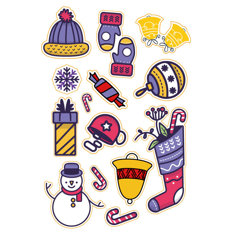 Christmas Stickers Santa Bell Gift DIY Hand Account Keychain Phone Case Decoration Stickers