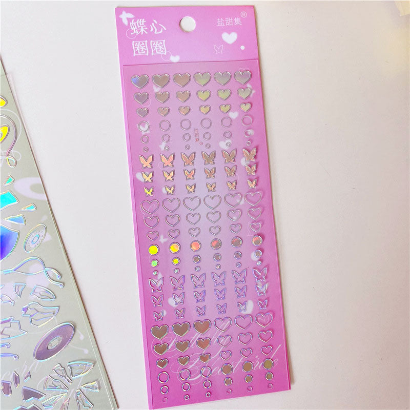 Galaxy Taboo Series Silver Pressed Stickers 3D Hand Account Phone Case Collage Decoration Material Stickers