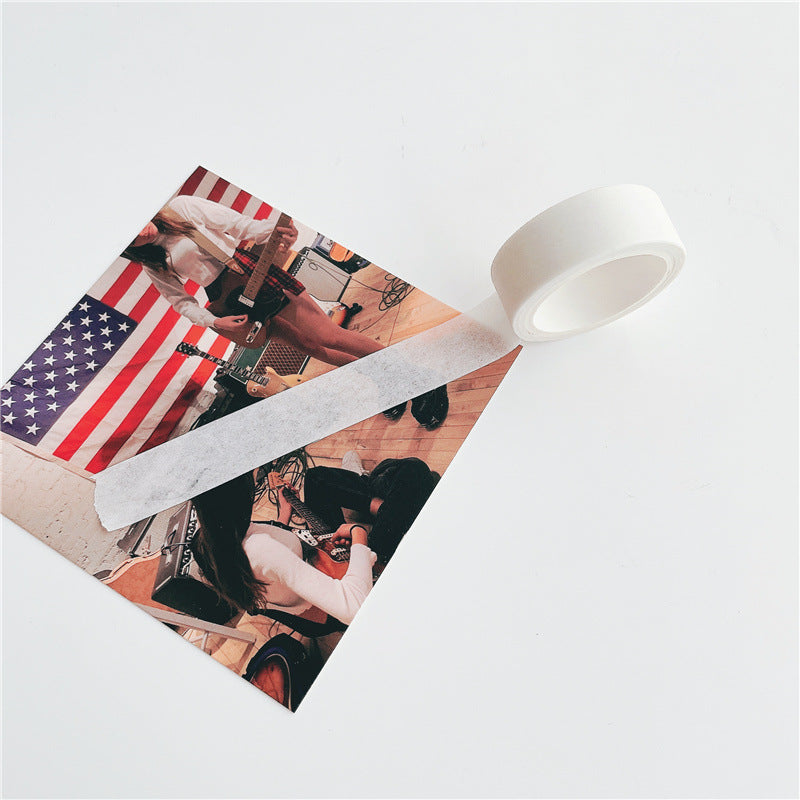 Black and White Grid English Hand-Painted Style and Paper Tape Decorative Stickers DIY Hand Account Material Stickers