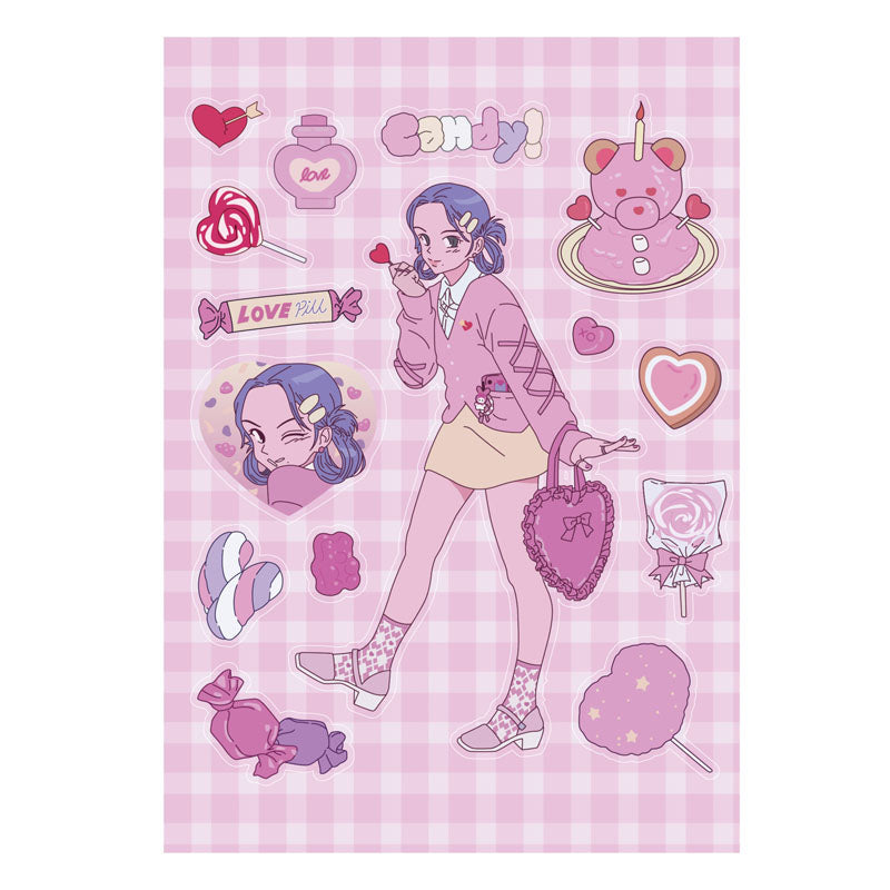 Retro Cute Character Series Stickers IPAD Phone Case Computer Decoration Stickers Waterproof
