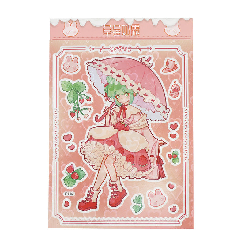 Spring Elf Series Stickers Creative Girl Cute Character Hand Account Stickers Diy Decorative Stickers