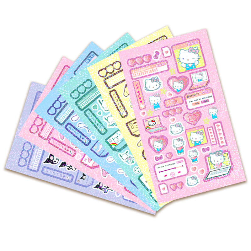 Sanrio Cinnamoroll Melody Girl Cute Domi Stickers Diy Domi Wholesale Hand Account Cartoon