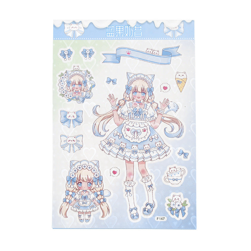 Spring Elf Series Stickers Creative Girl Cute Character Hand Account Stickers Diy Decorative Stickers