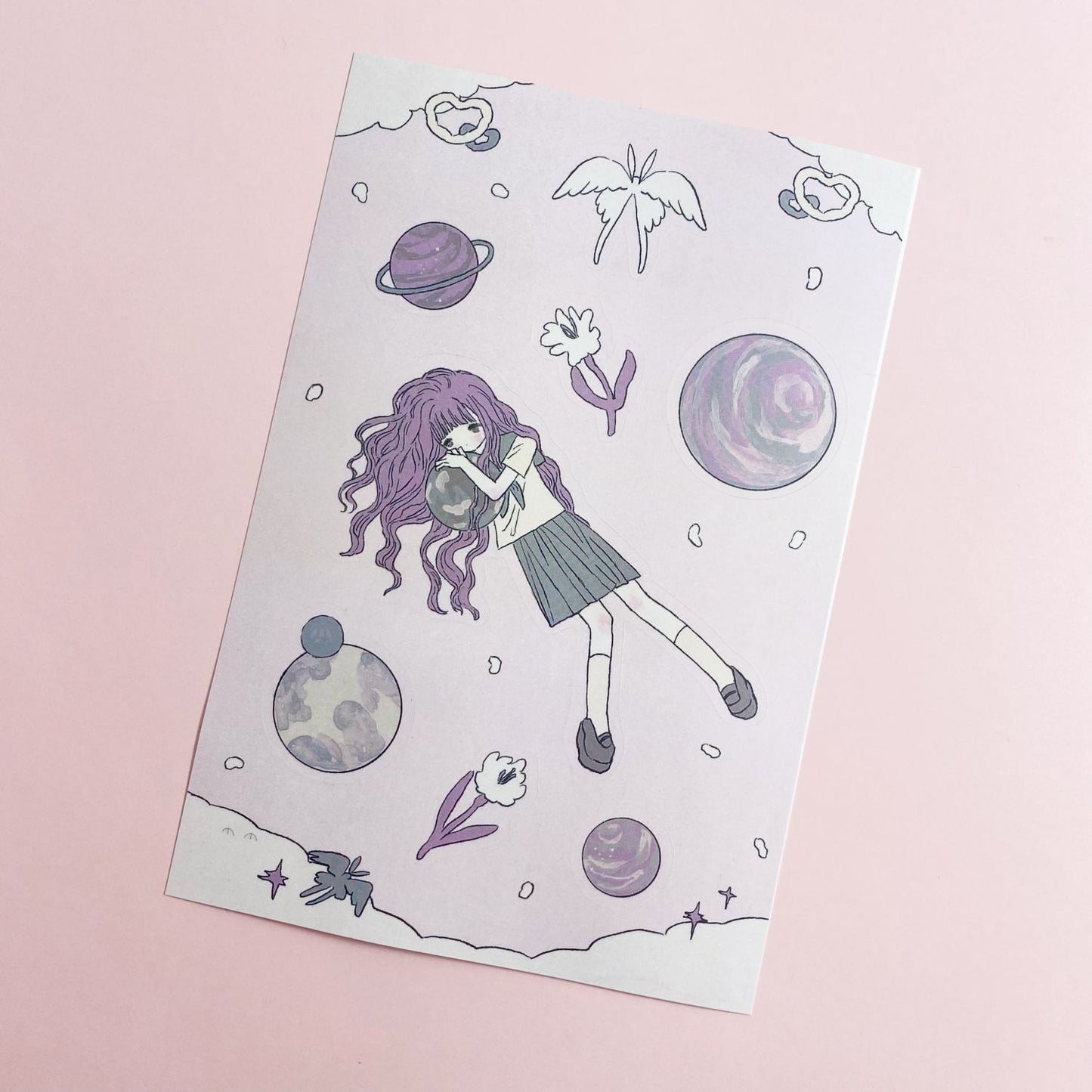 Milky Hearts Sticker Book Stickers Cartoon Cute Journal Decoration DIY Keychain Plate Hand Account Phone Case Sticker