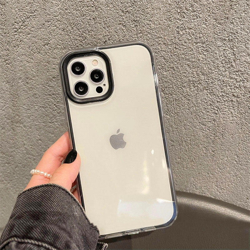Simple Color CYontrast Color Border Suitable For iPhone12ProMax Apple 11 P hone Case XS Transparent 8Plus