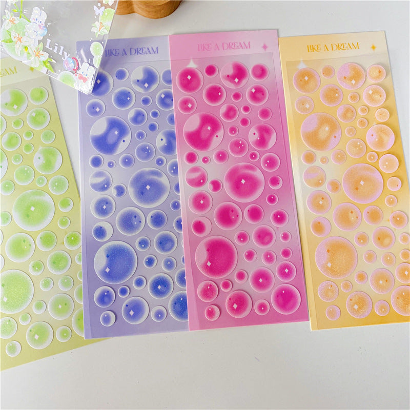Bubble Stickers Flash Film Bubble Base All-match Phone Shell Photo Decoration Stickers