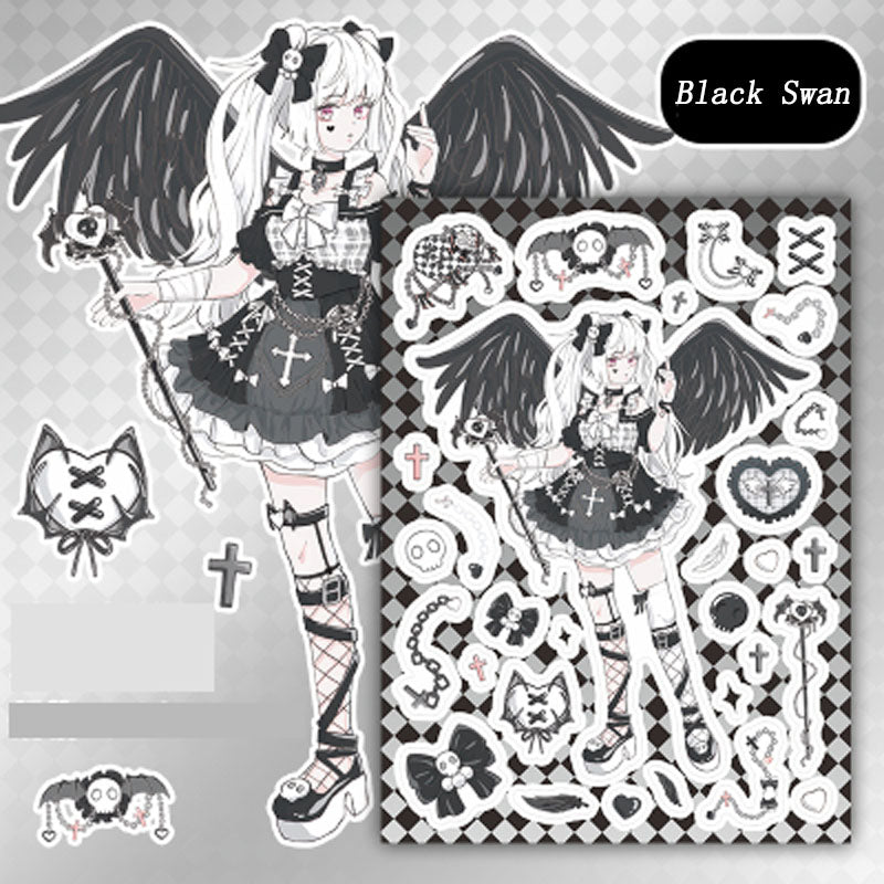 Witch Game Sweet Asia Style DIY Hand Account Sticker Cute Cartoon Character Sticker Phone Case Sticker