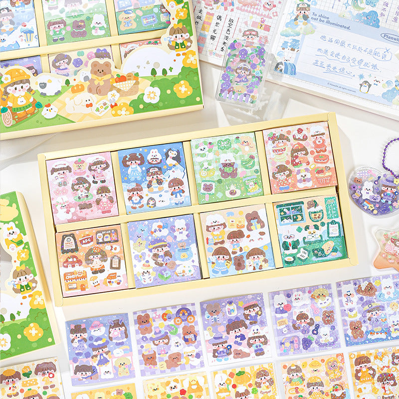 Goo Card Sticker Gift Box Cute Cartoon Decorative Sticker