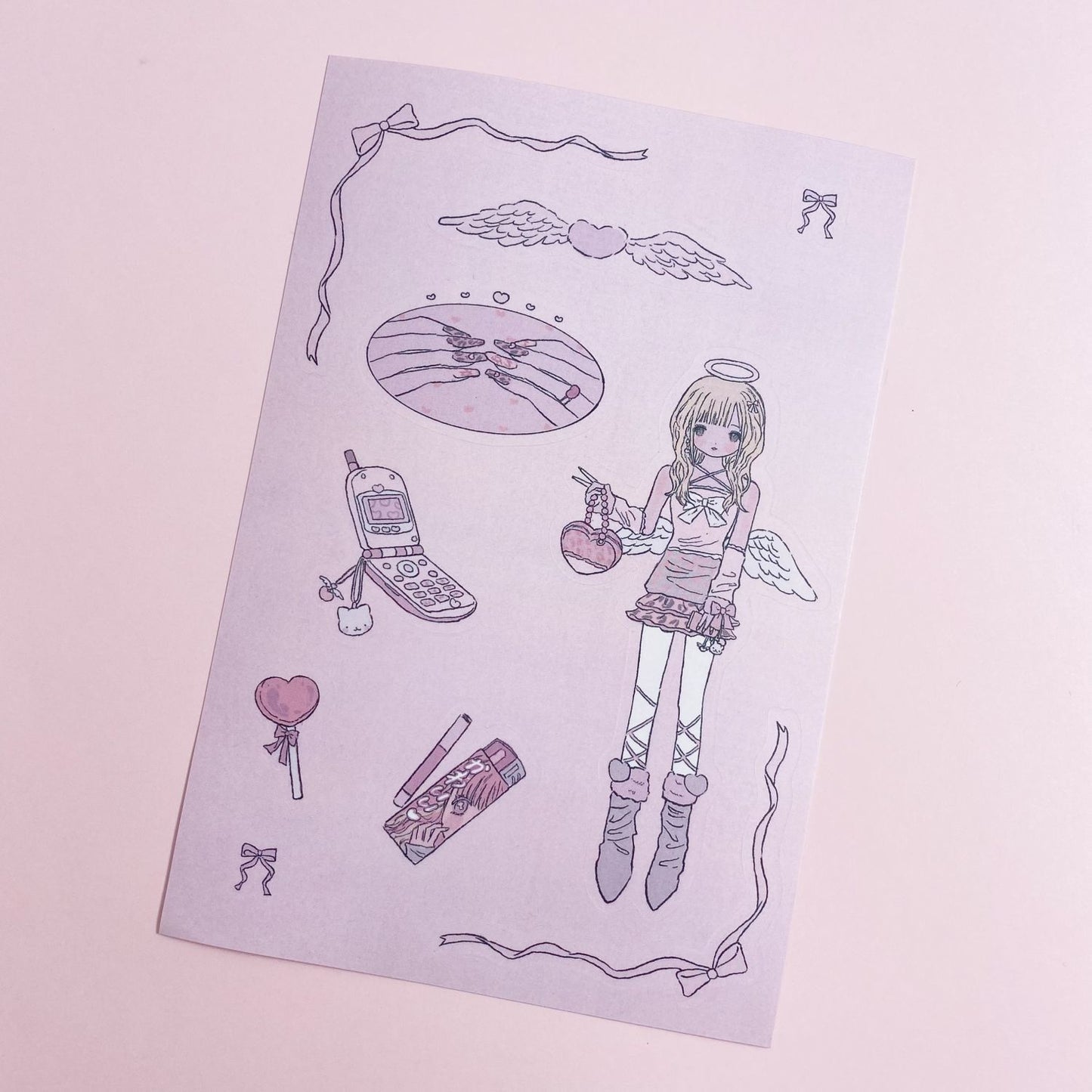Milky Hearts Sticker Book Stickers Cartoon Cute Journal Decoration DIY Keychain Plate Hand Account Phone Case Sticker