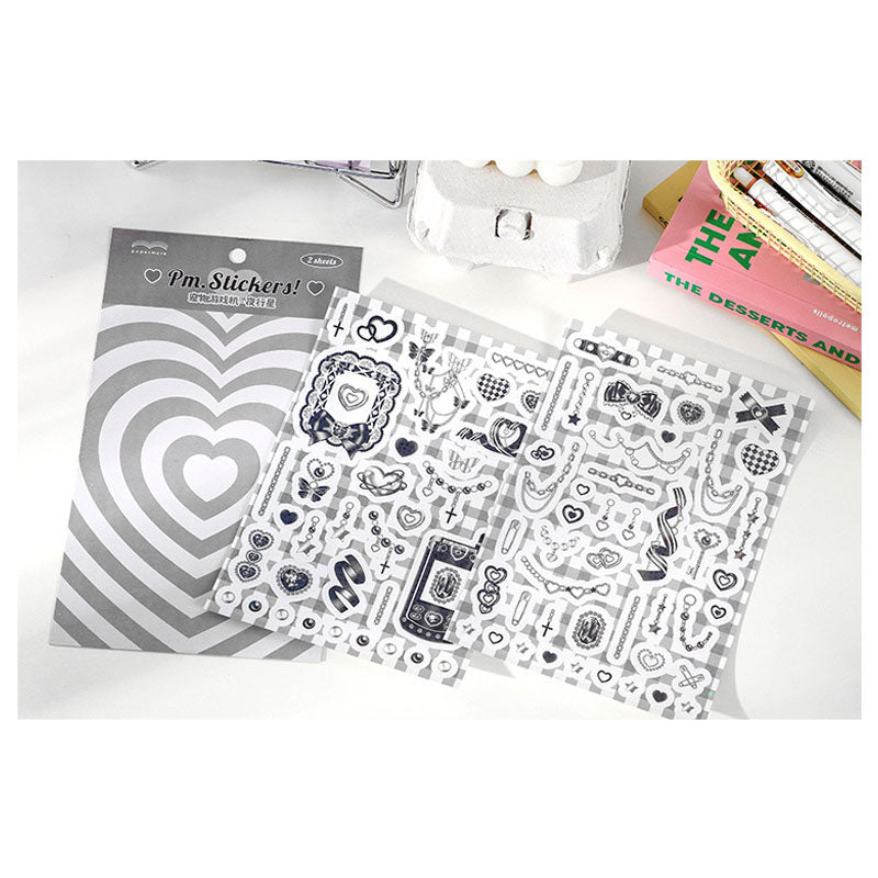 PaperMore Sticker Pet Game Machine Series Cute Comic Style DIY Hand Account Material 2pcs 4 Types