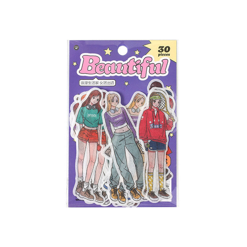 Sticker Pack Romantic Life Home Series Korean Girls Dress Up DIY Pocket Account 4 materials