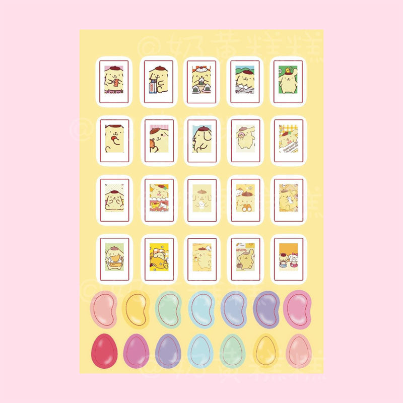 Sanrio Goo Card Sticker Kulomi Melody Decoration Phone Case Hand Account Material Sticker