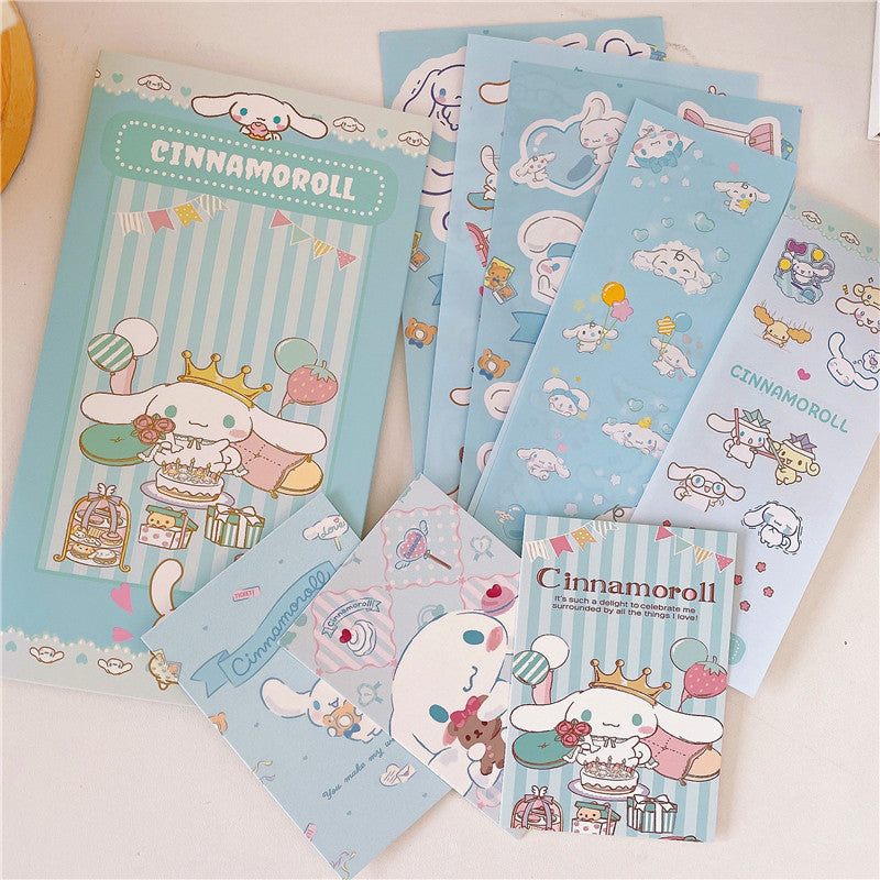 Sanrio Envelope Packaging Stickers Kuromi Melody Cinnamorll Stickers Handbook Decoration DIY Sticker