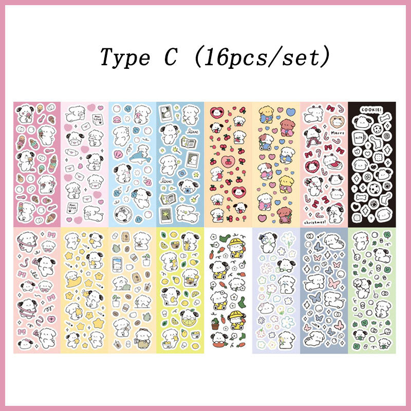 Cute Cartoon PomPom Purin Stickers Laser DIY Decorative Small Stickers Waterproof Goo Card Stickers