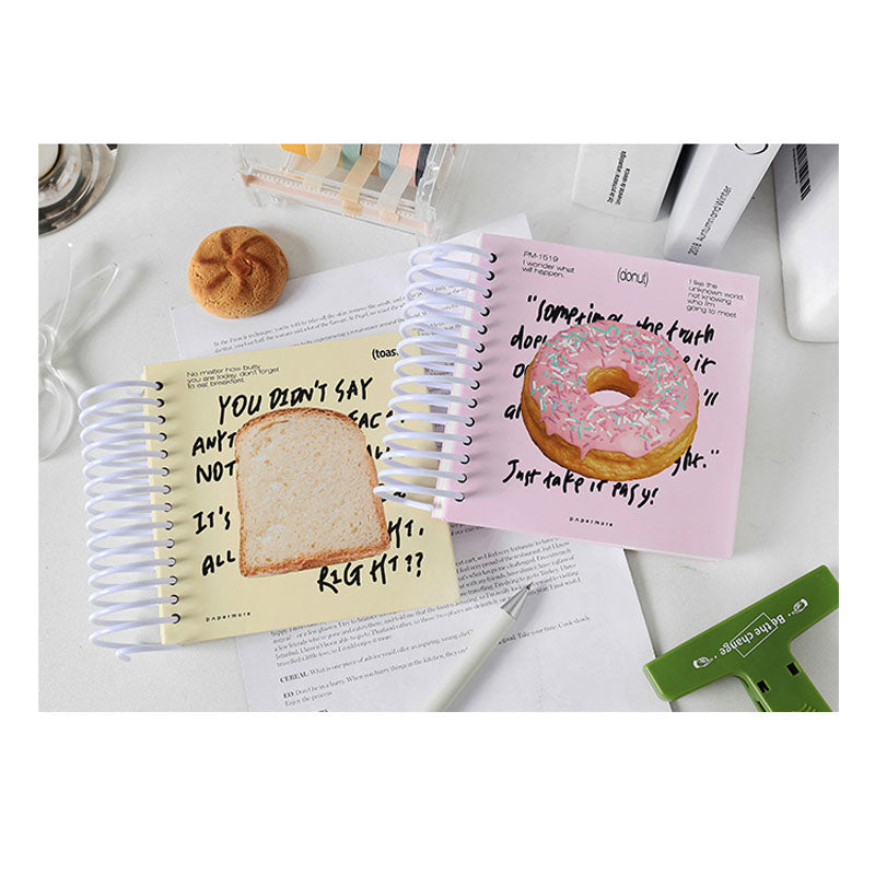 Salt Sliced Toast Hand Account Collage Book Donut Dessert Notebook Large Coil Decoration Book