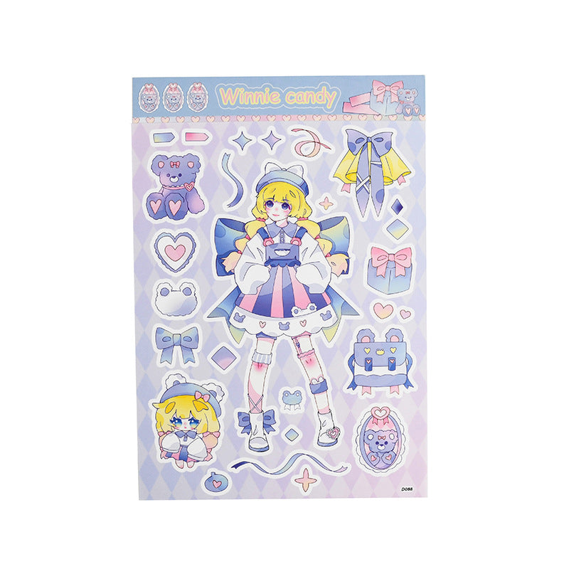 DIY Daily and Prom Character Laser Stickers Hand account Phone Case Stickers