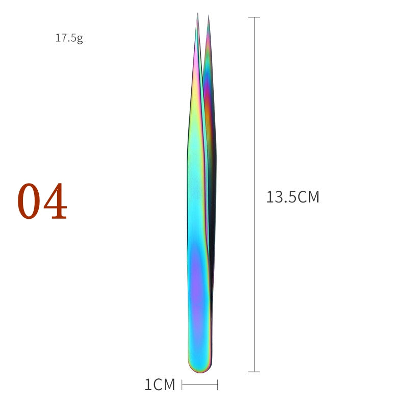 Multipurpose Laser Tweezers Color Titanium Stainless steel Tweezers DIY Sticker Makeup Tools