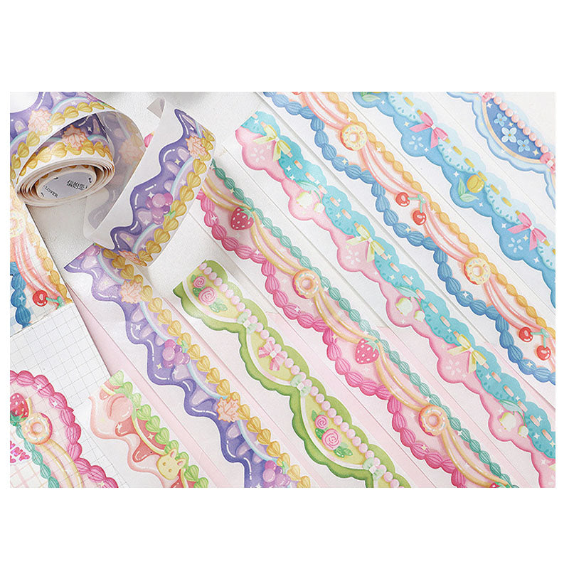 Letter Lovers Washi Fruit Tape Cream Special-Shaped Sticker Roll Hand Account Decoration Material Stickers Collage