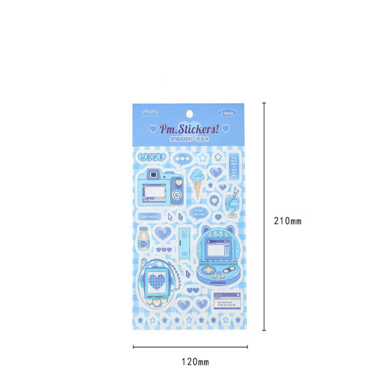 PaperMore Sticker Pet Game Machine Series Cute Comic Style DIY Hand Account Material 2pcs 4 Types
