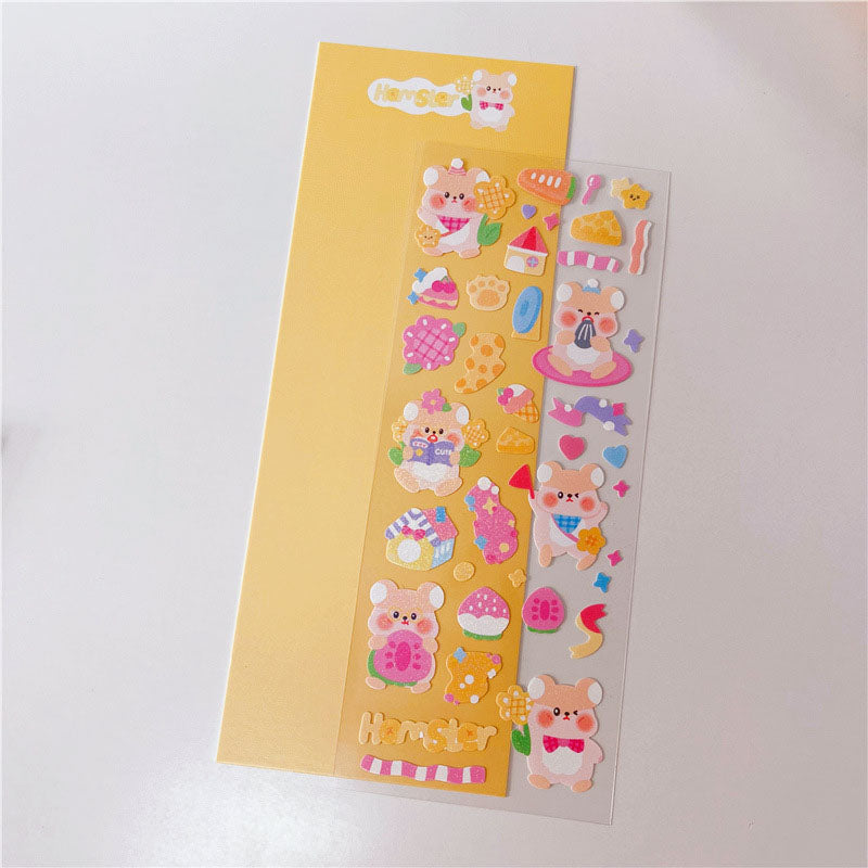 Let's Go For A Picnic Together~ Stickers DIY Hand Account Stickers Small Card Decoration Small Animal Material Stickers
